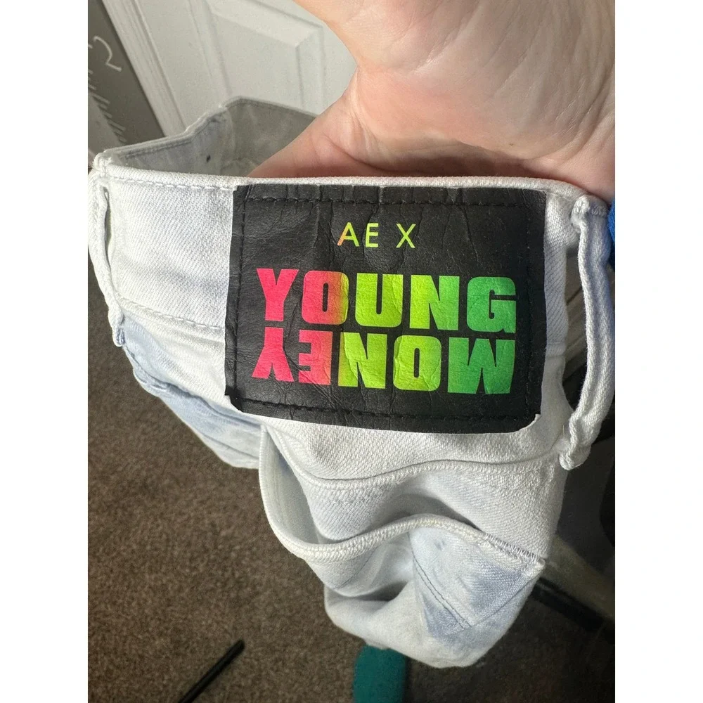 AMERICAN EAGLE X YOUNG MONEY Tye Dye Skinny Jeans Mens‎ Size 26x28